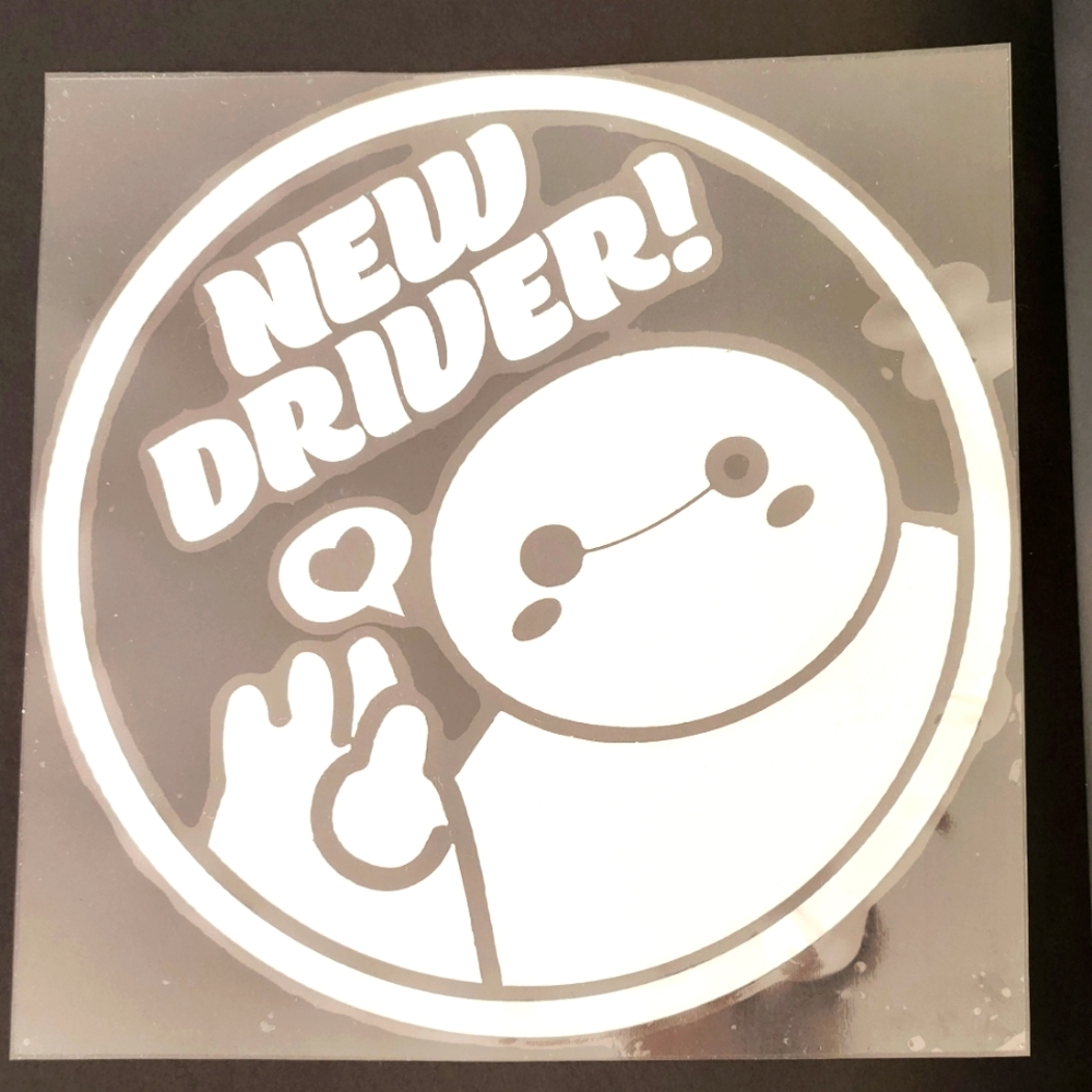 2/$20 Disney Baymax Vinyl Art Decals For Car silver white
